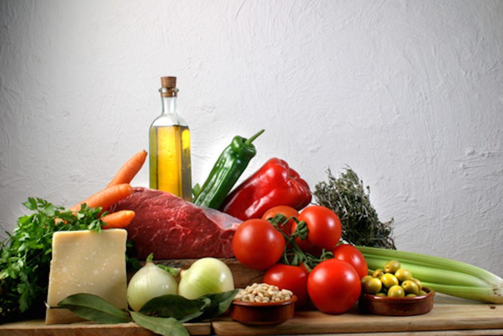 ingredients for zoodle primavera