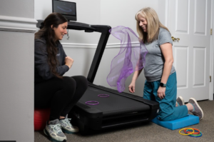 Patient working with a provider at a pelvic health physical therapy clinic in Philadelphia, PA