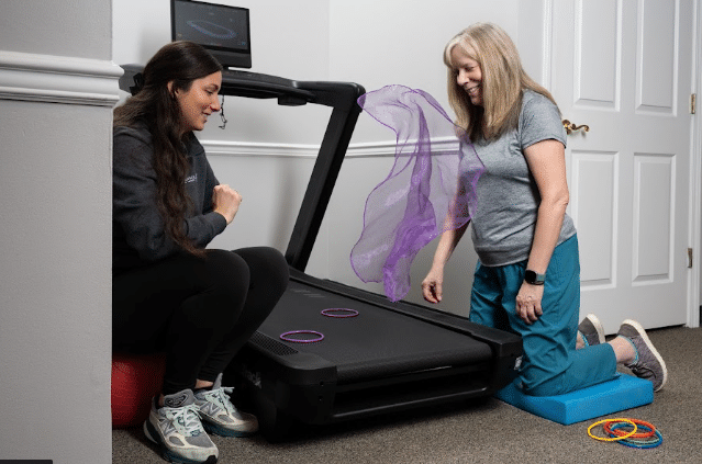 Patient working with a provider at a pelvic health physical therapy clinic in Philadelphia, PA